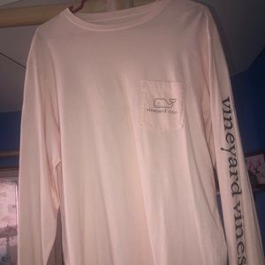 Vineyard Vines soft pink long sleeve shirt